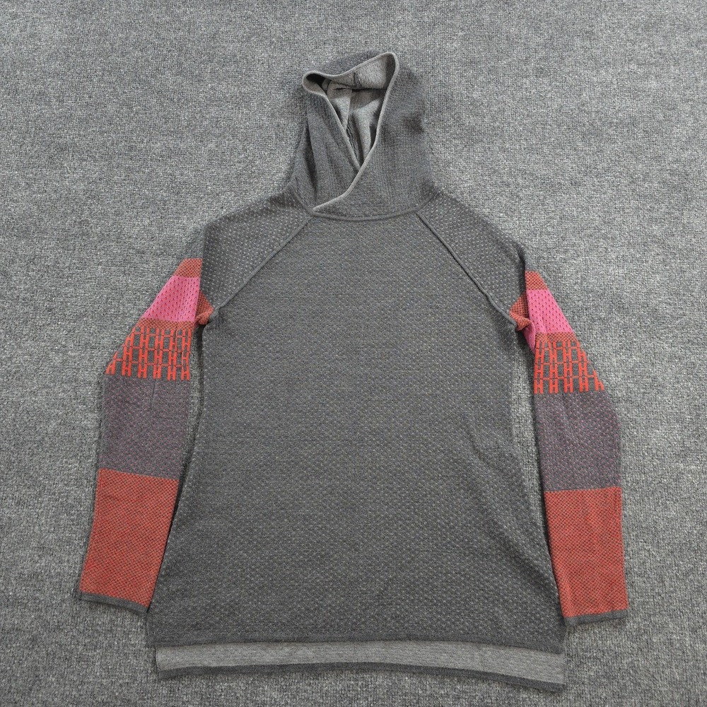 Krimson Klover Sweater Womens M Gray Mover Maker Hooded Tunic Merino Knit Hoodie